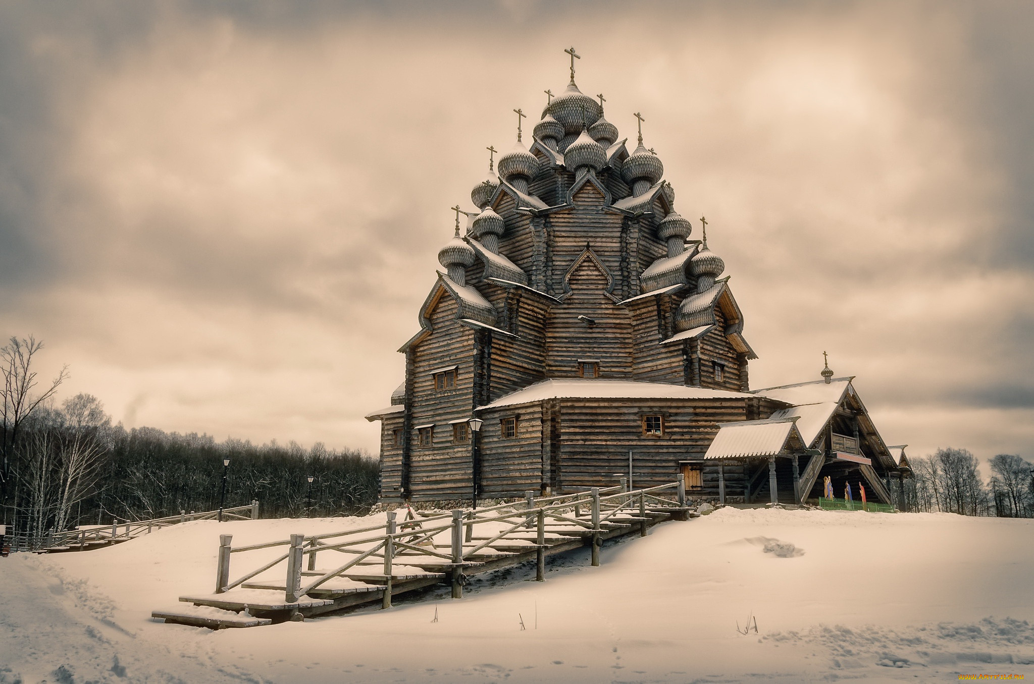 Деревянные церкви руси клип